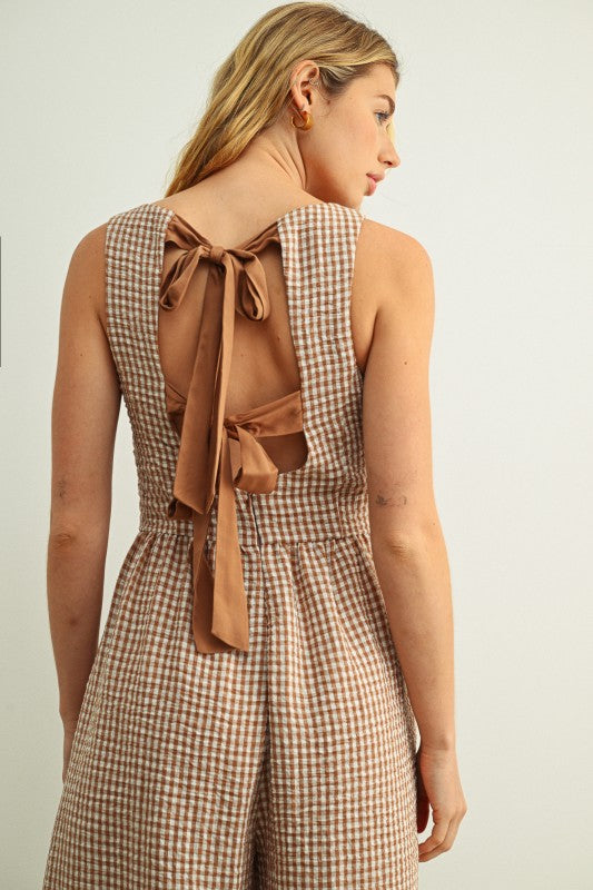 Golden Hour Gingham Jumpsuit