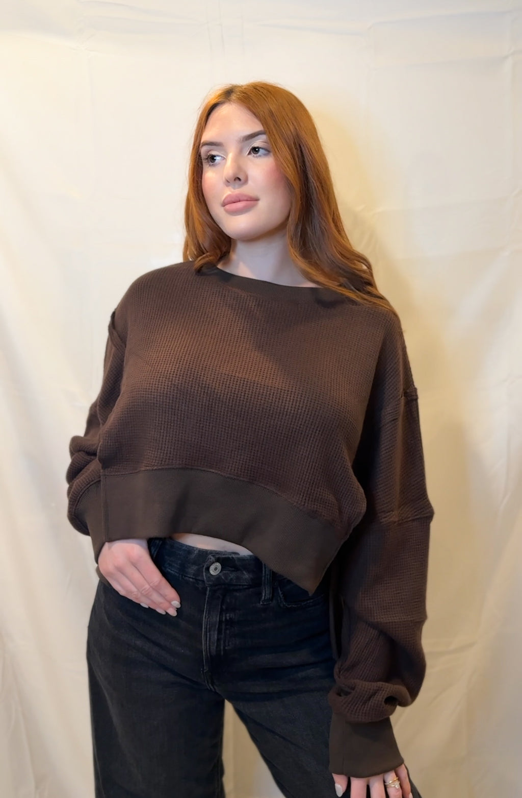 Fireside Waffle Knit Sweater