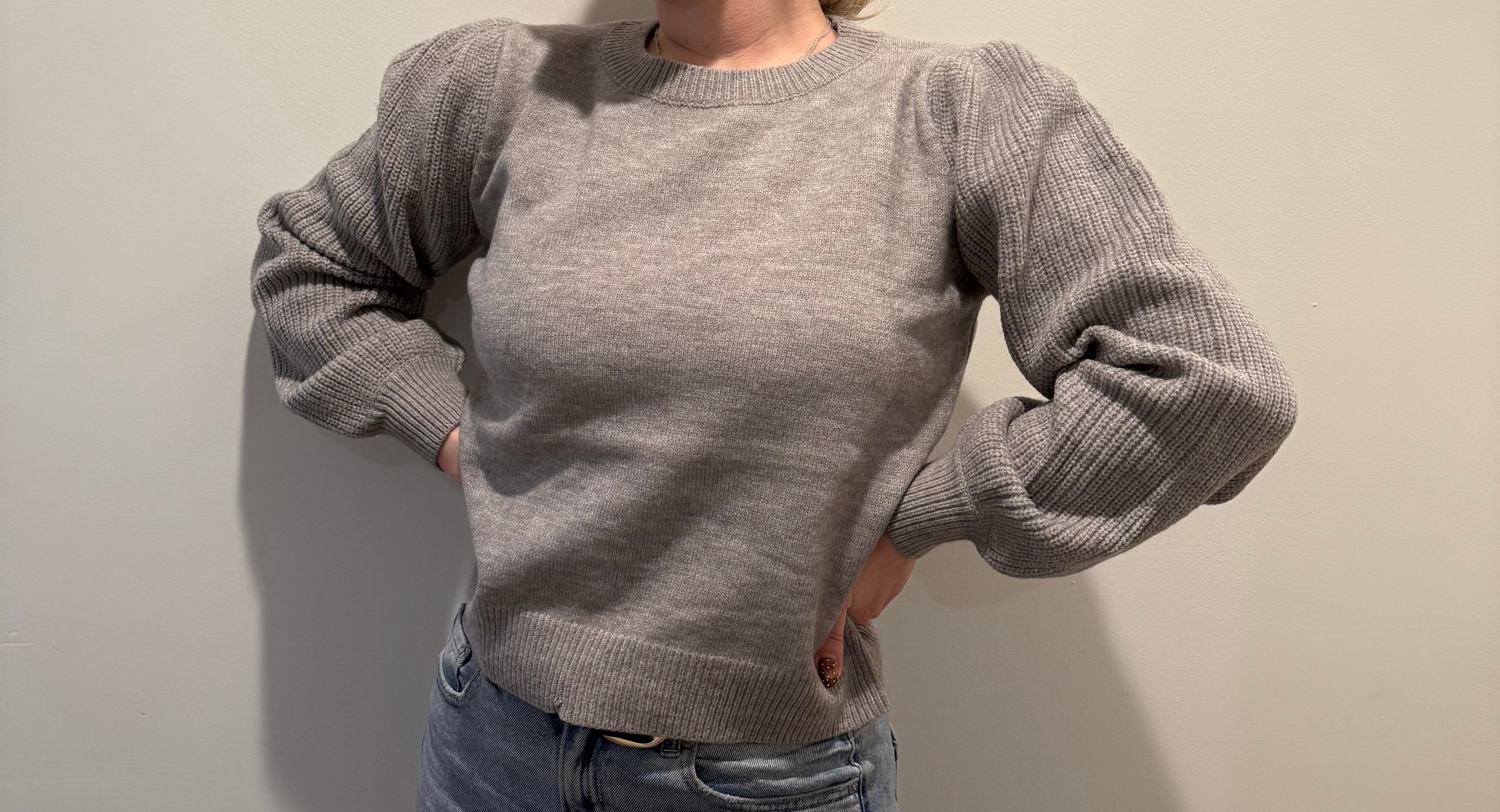 The Essential Ribbed Sleeve Sweater