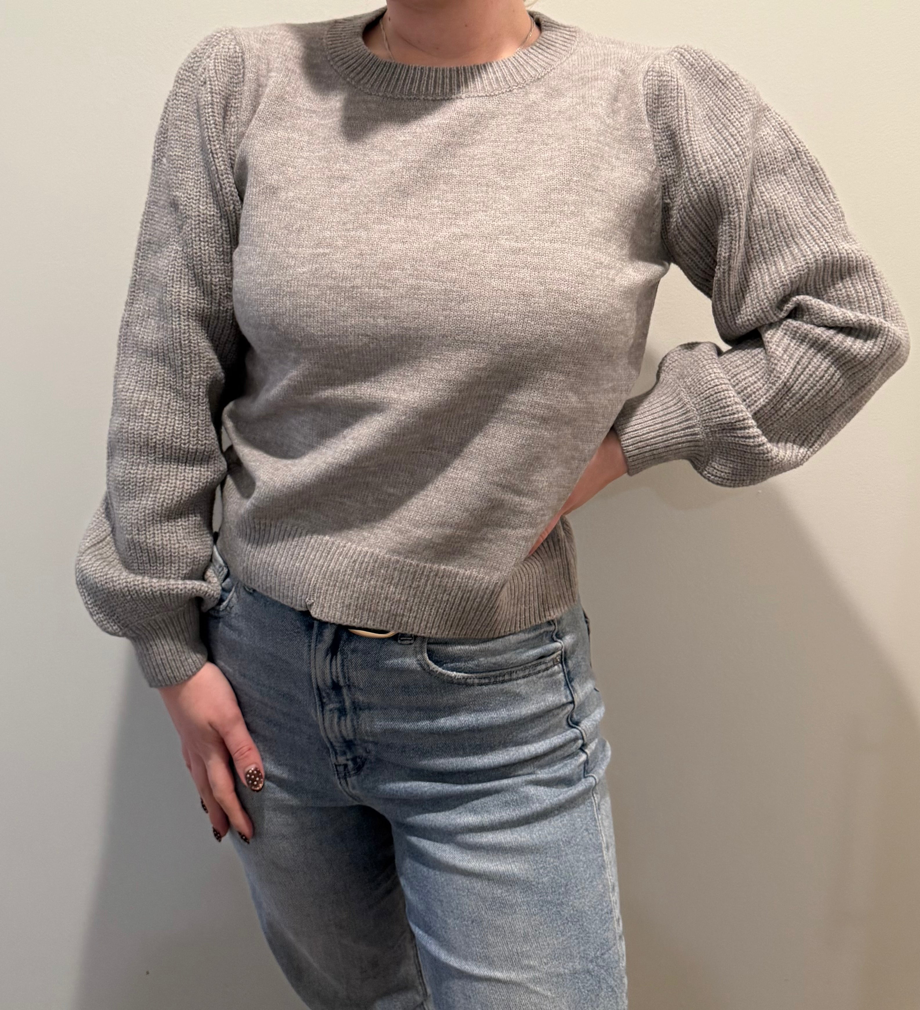 The Essential Ribbed Sleeve Sweater